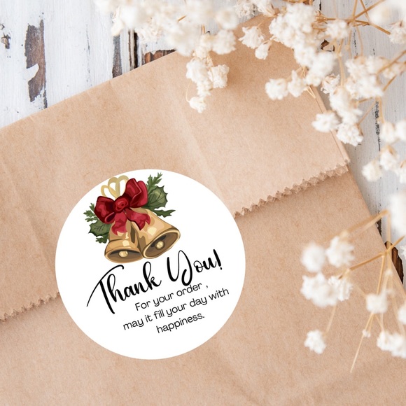 Holiday Theme Thank You Stickers - Picture 2 of 4